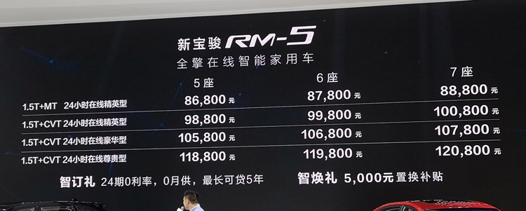 2019成都车展：RM-5售8.68-12.08万元