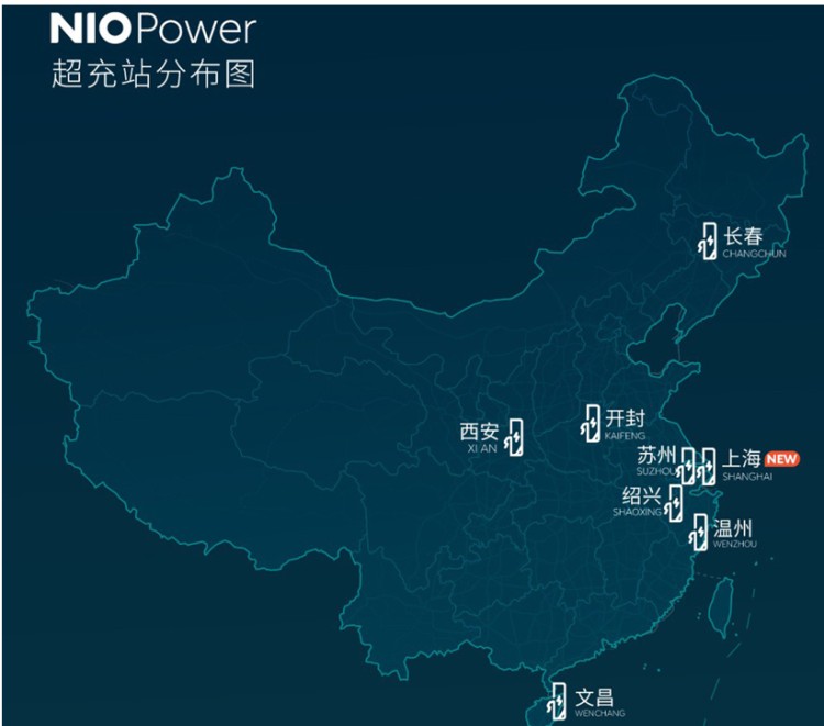 第8座达成 蔚来上海超级充电站已正式投入运营