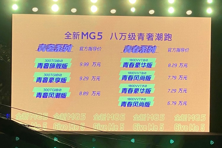 年轻人的实惠之选 全新MG5售6.79万起