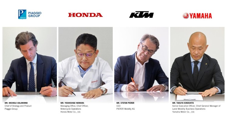 比亚乔集团、本田、KTM和雅马哈签署可更换电池摩托车联盟协议