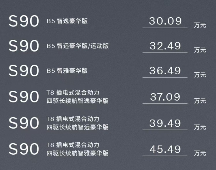 新北欧旗舰轿车 沃尔沃全新S90上市